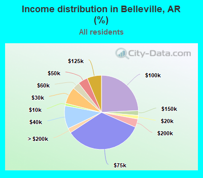 Income distribution in Belleville, AR (%)