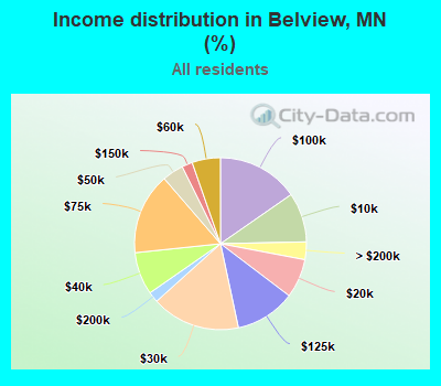 Income distribution in Belview, MN (%)