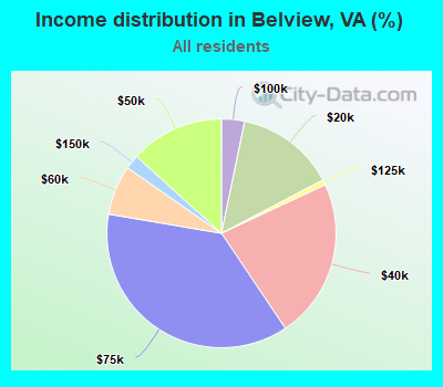 Income distribution in Belview, VA (%)
