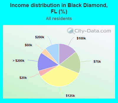 Income distribution in Black Diamond, FL (%)