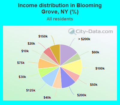 Income distribution in Blooming Grove, NY (%)