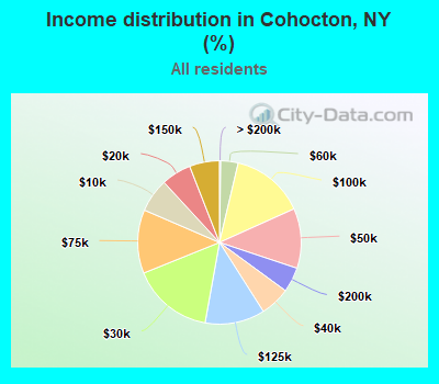 Income distribution in Cohocton, NY (%)