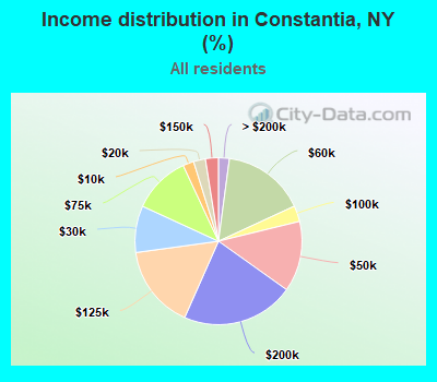 Income distribution in Constantia, NY (%)