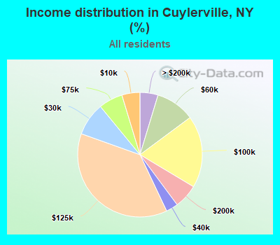 Income distribution in Cuylerville, NY (%)