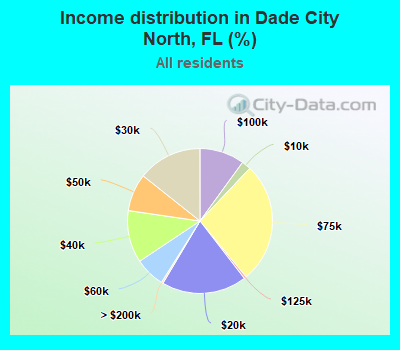 Income distribution in Dade City North, FL (%)