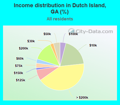 Income distribution in Dutch Island, GA (%)