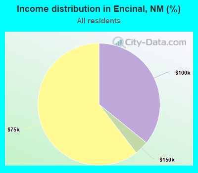 Income distribution in Encinal, NM (%)