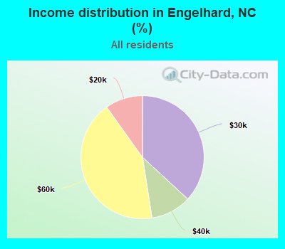 Income distribution in Engelhard, NC (%)