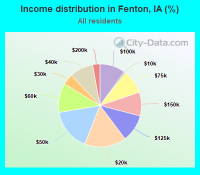 Income distribution in Fenton, IA (%)