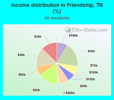 Income distribution in Friendship, TN (%)