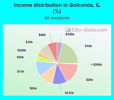 Income distribution in Golconda, IL (%)