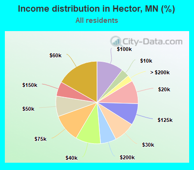 Income distribution in Hector, MN (%)
