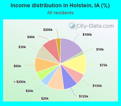 Income distribution in Holstein, IA (%)