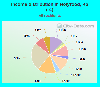 Income distribution in Holyrood, KS (%)