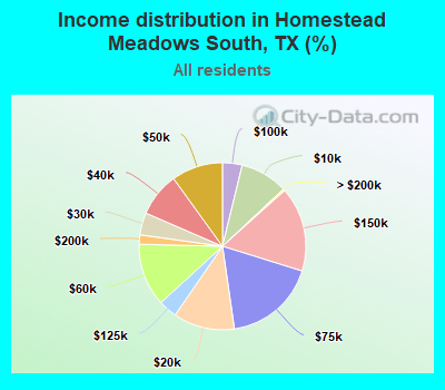 Income distribution in Homestead Meadows South, TX (%)