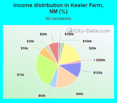 Income distribution in Keeler Farm, NM (%)