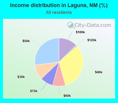 Income distribution in Laguna, NM (%)