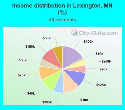 Income distribution in Lexington, MN (%)
