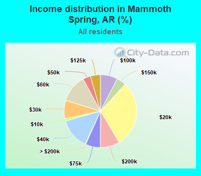 Income distribution in Mammoth Spring, AR (%)