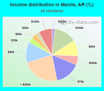 Income distribution in Manila, AR (%)