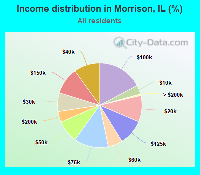 Income distribution in Morrison, IL (%)
