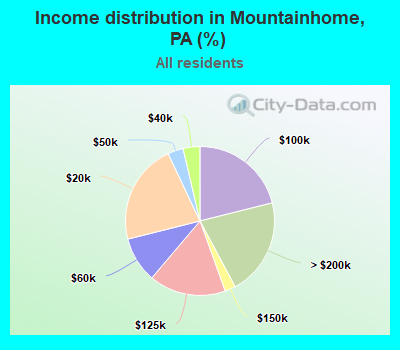 Income distribution in Mountainhome, PA (%)