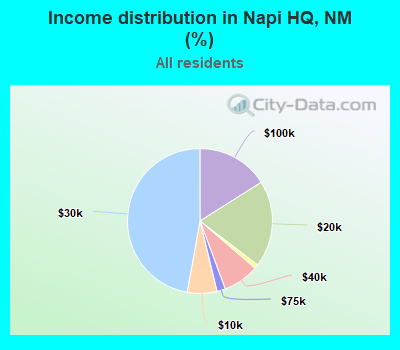 Income distribution in Napi HQ, NM (%)