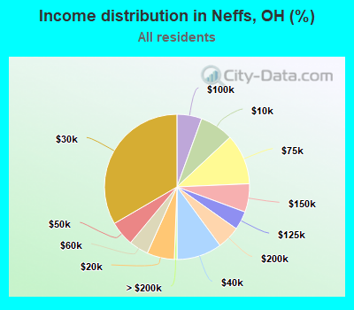Income distribution in Neffs, OH (%)