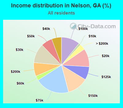 Income distribution in Nelson, GA (%)