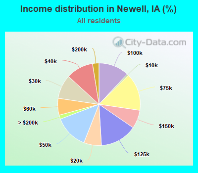 Income distribution in Newell, IA (%)