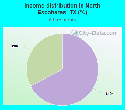 Income distribution in North Escobares, TX (%)