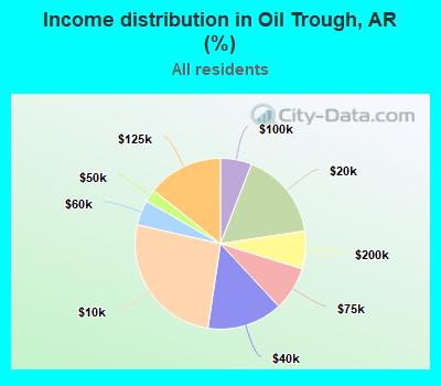 Income distribution in Oil Trough, AR (%)