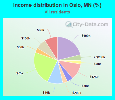 Income distribution in Oslo, MN (%)