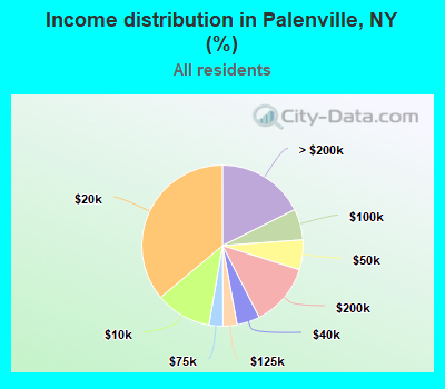 Income distribution in Palenville, NY (%)