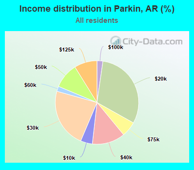 Income distribution in Parkin, AR (%)