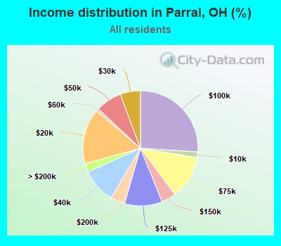 Income distribution in Parral, OH (%)