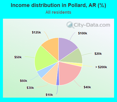 Income distribution in Pollard, AR (%)