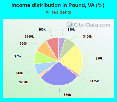 Income distribution in Pound, VA (%)
