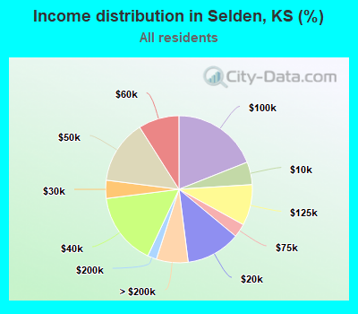 Income distribution in Selden, KS (%)