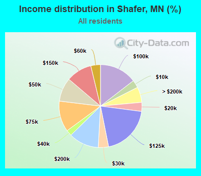 Income distribution in Shafer, MN (%)