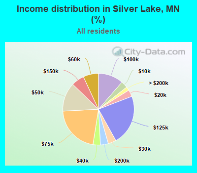 Income distribution in Silver Lake, MN (%)