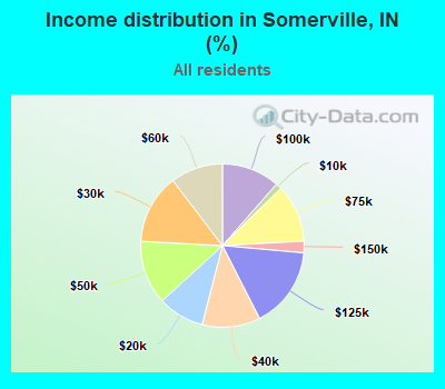 Income distribution in Somerville, IN (%)