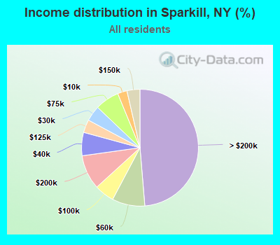 Income distribution in Sparkill, NY (%)