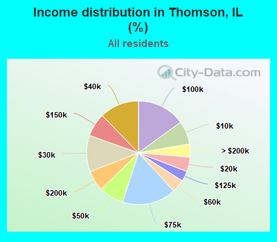 Income distribution in Thomson, IL (%)