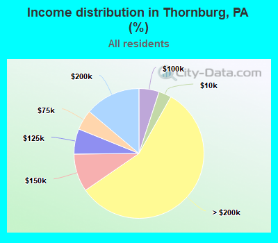 Income distribution in Thornburg, PA (%)
