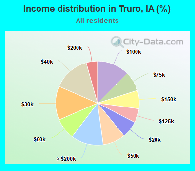 Income distribution in Truro, IA (%)