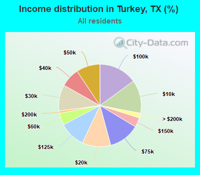 Income distribution in Turkey, TX (%)