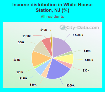 Income distribution in White House Station, NJ (%)