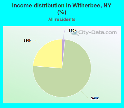 Income distribution in Witherbee, NY (%)
