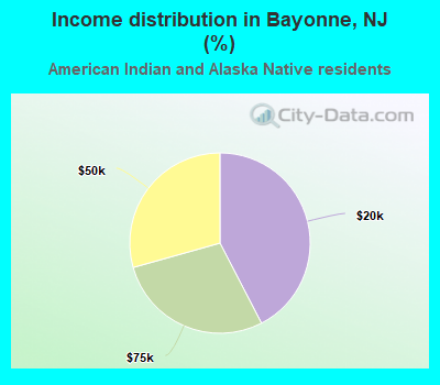 Income distribution in Bayonne, NJ (%)